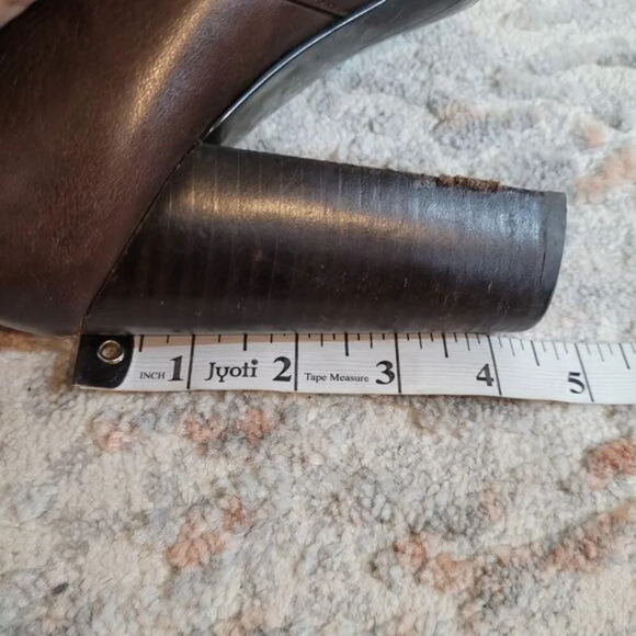 Nine West Crop Shop Brown High Heel Boots - Size 7 - Picture 6 of 11
